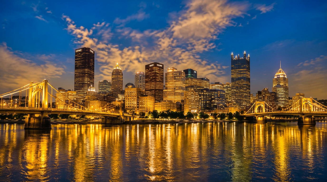 Pittsburgh skyline at night